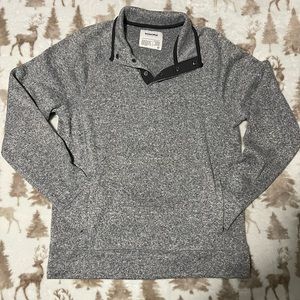 SONOMA Men’s Quarter-Button Grey Pullover Top w/ Pockets (Size - M)